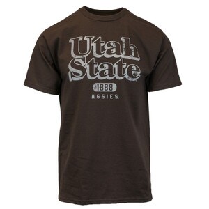 Utah State Vintage Lettering Unisex T-Shirt brown